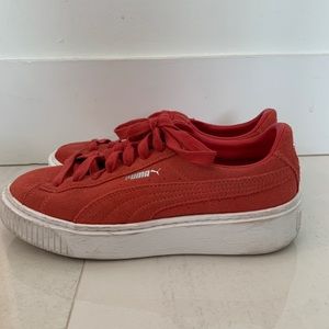 Red Puma sneakers